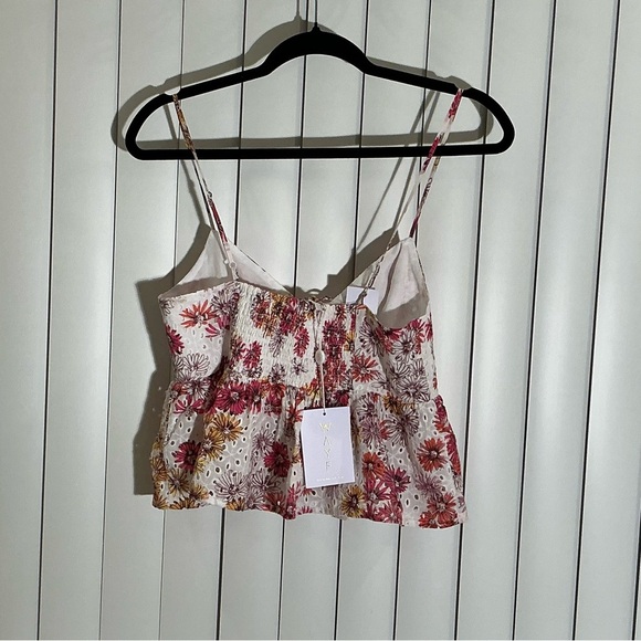 WAYF Womens Eyelet Gathered Top Camisole Shirt - Picture 4 of 4